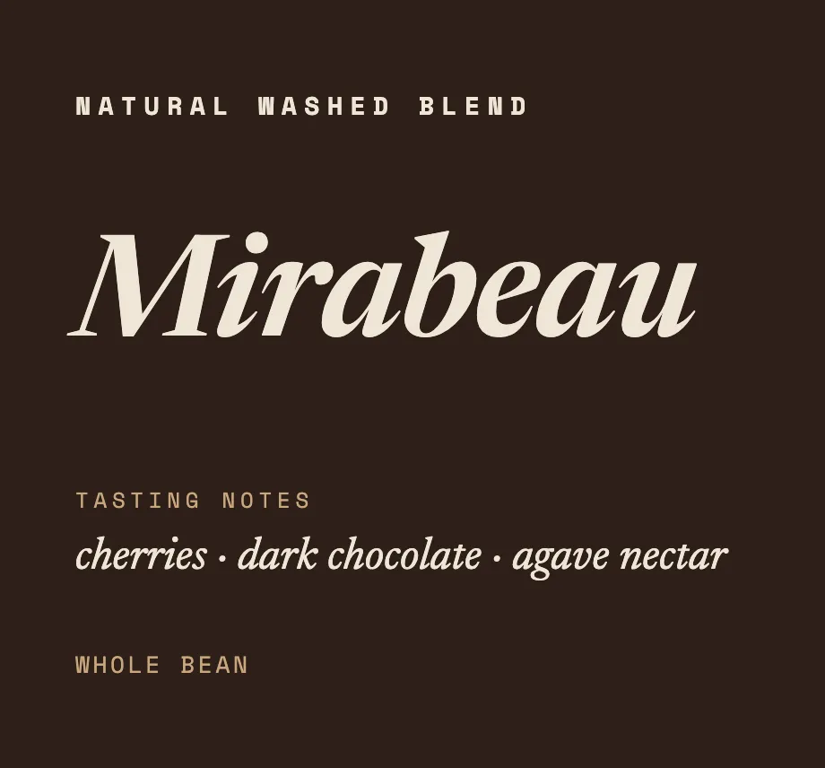 Mirabeau coffee label